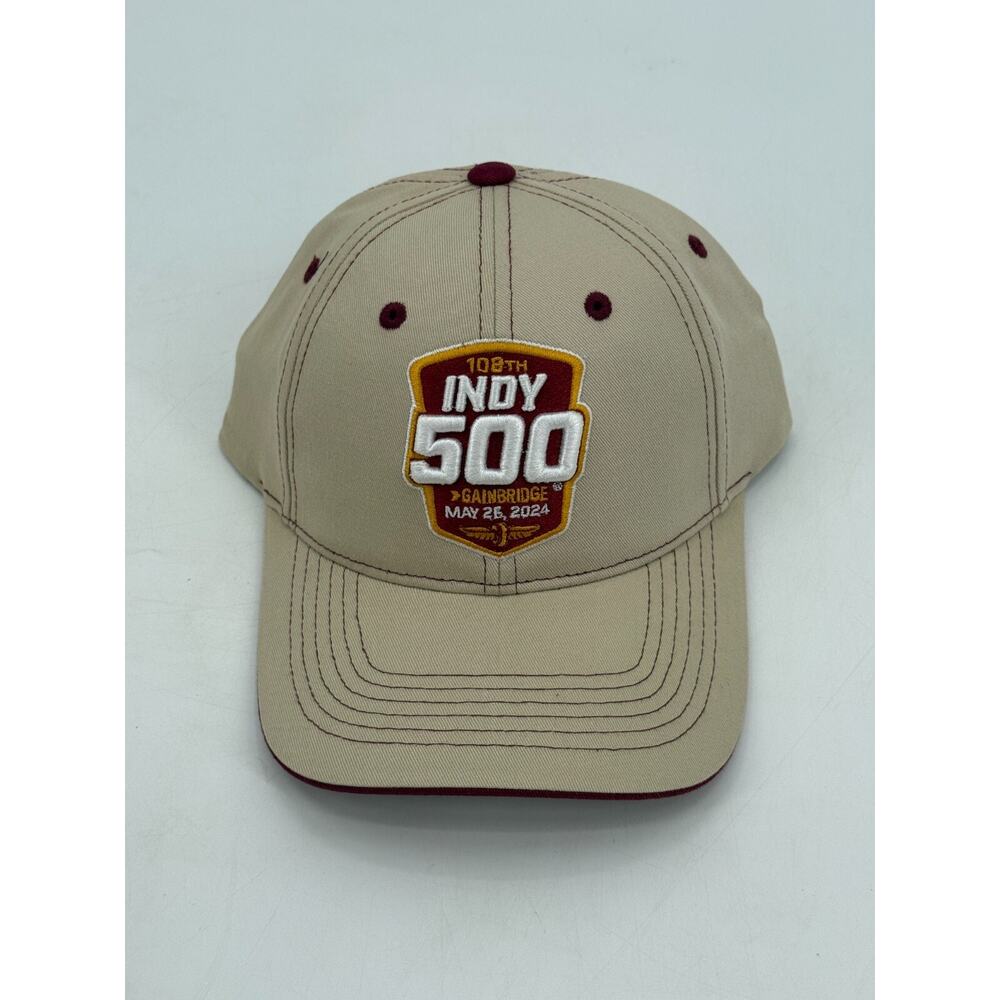 IndyCar 2024 Indianapolis 108th Indy 500 Gainbridge Hat Cap Tan Adjustable New